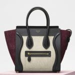 Celine Plum Felt Micro Luggage Bag