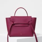 Celine Plum Grained Calfskin Micro Belt Bag