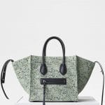 Celine Pool Fuzzy Jacquard Medium Luggage Phantom Bag