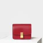 Celine Red Small Classic Box Bag