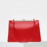 Celine Red Soft Medium Clasp Bag