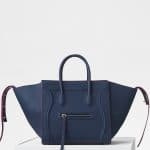 Celine Steel Blue Baby Grained Calfskin Medium Luggage Phantom Bag