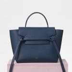 Celine Steel Blue Grained Calfskin Micro Belt Bag