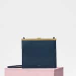 Celine Steel Blue Mini Clasp Bag