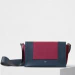 Celine Steel Blue/Plum Medium Frame Bag