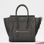 Celine Stone Baby Drummed Calfskin Micro Luggage Bag