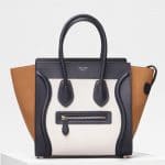 Celine White Bullhide Calfskin Micro Luggage Bag