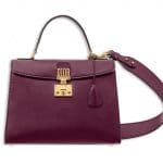 Dior Amaranth Calfskin Dioraddict Top Handle Bag