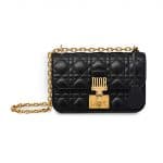 Dior Black Lambskin Dioraddict Small Flap Bag