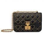 Dior Black Studded Lambskin Dioraddict Flap Bag