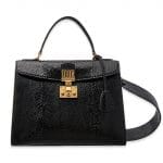 Dior Faded Black Python Dioraddict Top Handle Bag