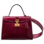 Dior Glossy Amaranth Nile Crocodile Dioraddict Top Handle Bag