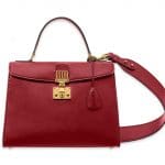 Dior Red Calfskin Dioraddict Top Handle Bag