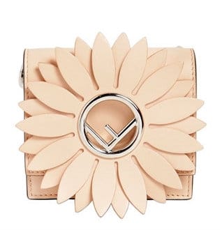 Fendi Micro Kan I Flower Leather Shoulder Bag