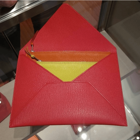 hermes envelope clutch