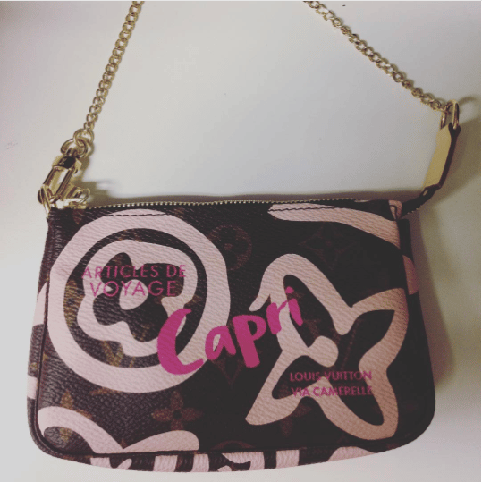 Louis Vuitton Limited Edition Monogram Pink Cities V Pochette