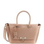 Valentino Beige Demilune Rockstud Small Satchel Bag