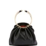 Valentino Black Bebop Loop Leather Top-Handle Bag