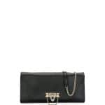 Valentino Black Demilune Chain Clutch Bag