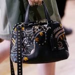 Valentino Black Embroidered Rockstud Satchel Bag - Resort 2018