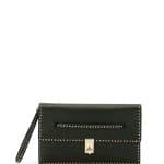 Valentino Black Rockstud Flap Clutch Bag