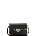 Valentino Black Rockstud Medium Shoulder Bag