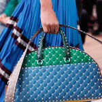 Valentino Blue/Green/Yellow Rockstud Bowling Bag - Resort 2018