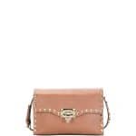 Valentino Light Beige Rockstud Medium Shoulder Bag