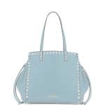 Valentino Light Blue Rockstud Double Handle Tote Bag