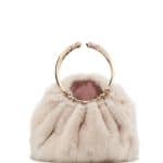 Valentino Pink Bebop Loop Mink Fur Top-Handle Bag
