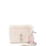 Valentino Pink Mink Fur Small Lock Bag