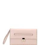 Valentino Pink Rockstud Flap Clutch Bag