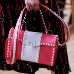 Valentino Pink/White Rockstud Flap Bag - Resort 2018