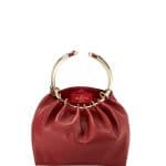 Valentino Red Bebop Loop Leather Top-Handle Bag