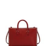 Valentino Red Rockstud Medium Tote Bag