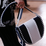 Valentino White/Black Rockstud Saddle Bag - Resort 2018