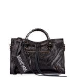 Balenciaga Noir Graffiti Address Classic City Bag