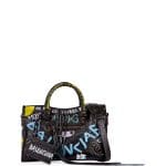 Balenciaga Noir Graffiti Classic Small City Bag