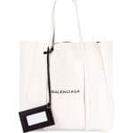 Balenciaga White/Black Logo Everyday XS Tote Bag