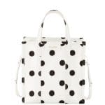 Balenciaga White/Black Polka Dot Bazar Shopper S Bag