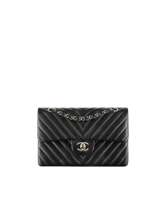 chanel bag black white