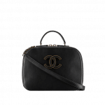 Chanel Black Coco Curve Vanity Case Bag