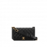 Chanel Black Grained Calfskin Small Flap Bag