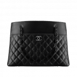 Chanel Black Large Zipped Shopping Bag