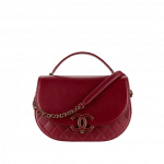 Chanel Burgundy Coco Curve Messenger Bag