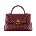 Chanel Burgundy Coco Handle Medium Bag