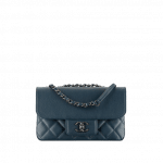 Chanel Navy Blue All About Caviar Flap Bag