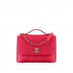 Chanel Red Business Affinity Medium Top Handle Bag