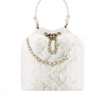 Chanel White Orylag Drawstring Bag