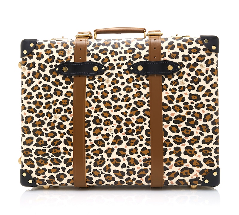 Charlotte Olympia x Globe-Trotter Leopard-Print Leather Trolley Case